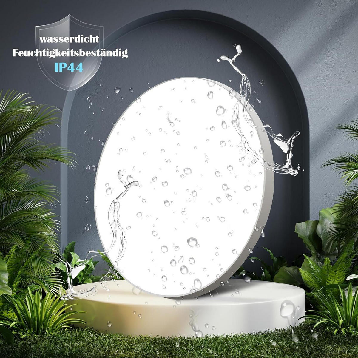 LED-DECKENLEUCHTE Zornschlag 28.0/2.5/28.0 cm - Weiß, Metall (28/28/2.5cm) - ZMH