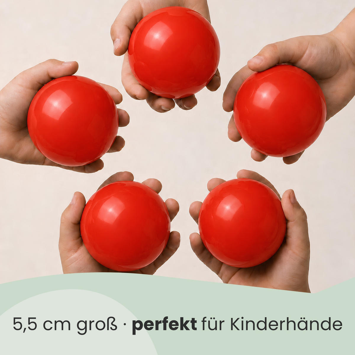 BÄLLEBAD-BÄLLE 50 Stück, Rot, 5.5 cm - Rot, Kunststoff (5.5/5.5/5.5cm) - Littletom