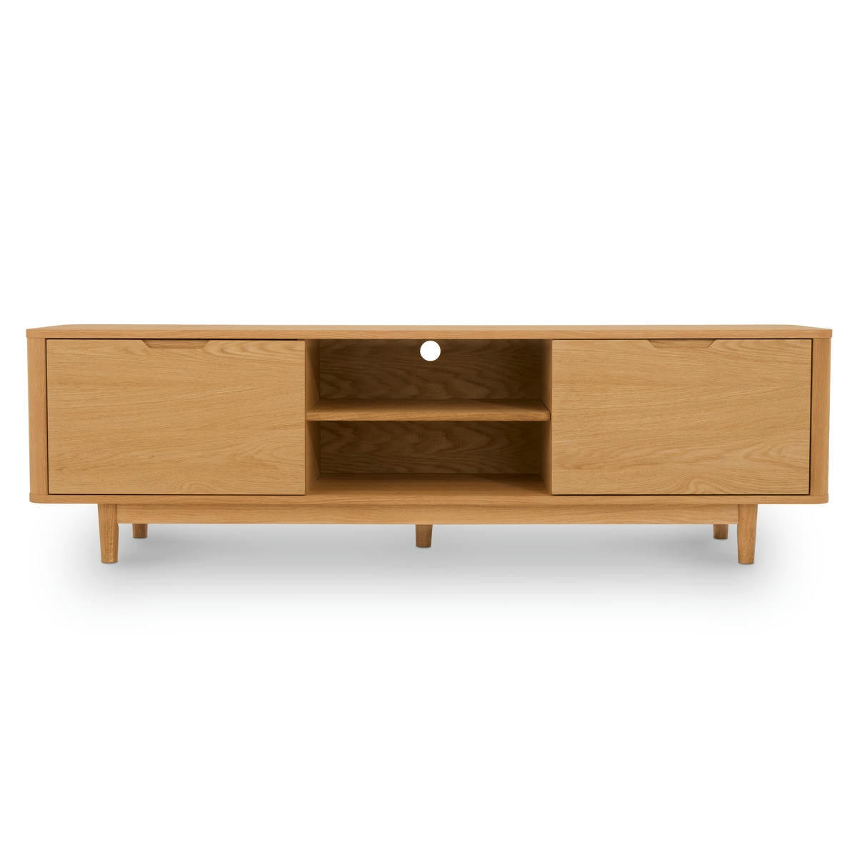 TV-ELEMENT Eiche massiv - Eichefarben/Braun, Holz/Holzwerkstoff (180/52/45cm) - Furnhouse