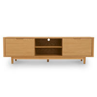 TV-ELEMENT Eiche massiv - Eichefarben/Braun, Holz/Holzwerkstoff (180/52/45cm) - Furnhouse