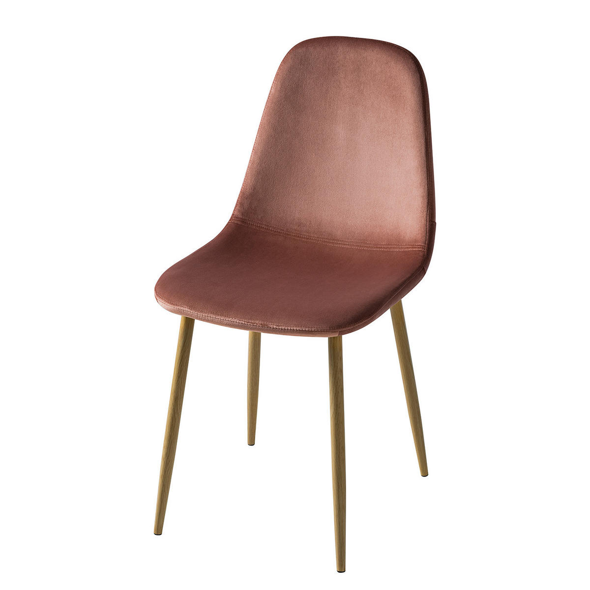 POLSTERSTUHL - Metall / Textil - Rosa, Textil/Metall (44/87/53cm) - home24
