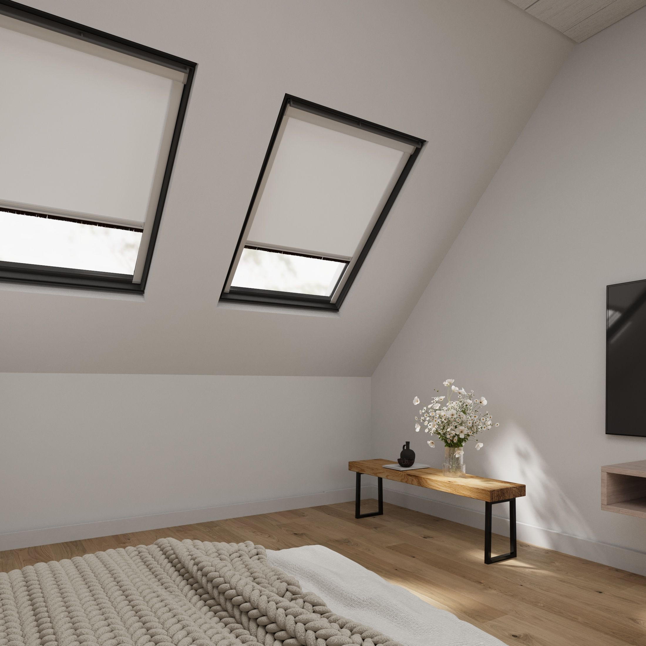 Cocoon Home Concepts Dachfensterrollo Weiß 97x142x142 cm