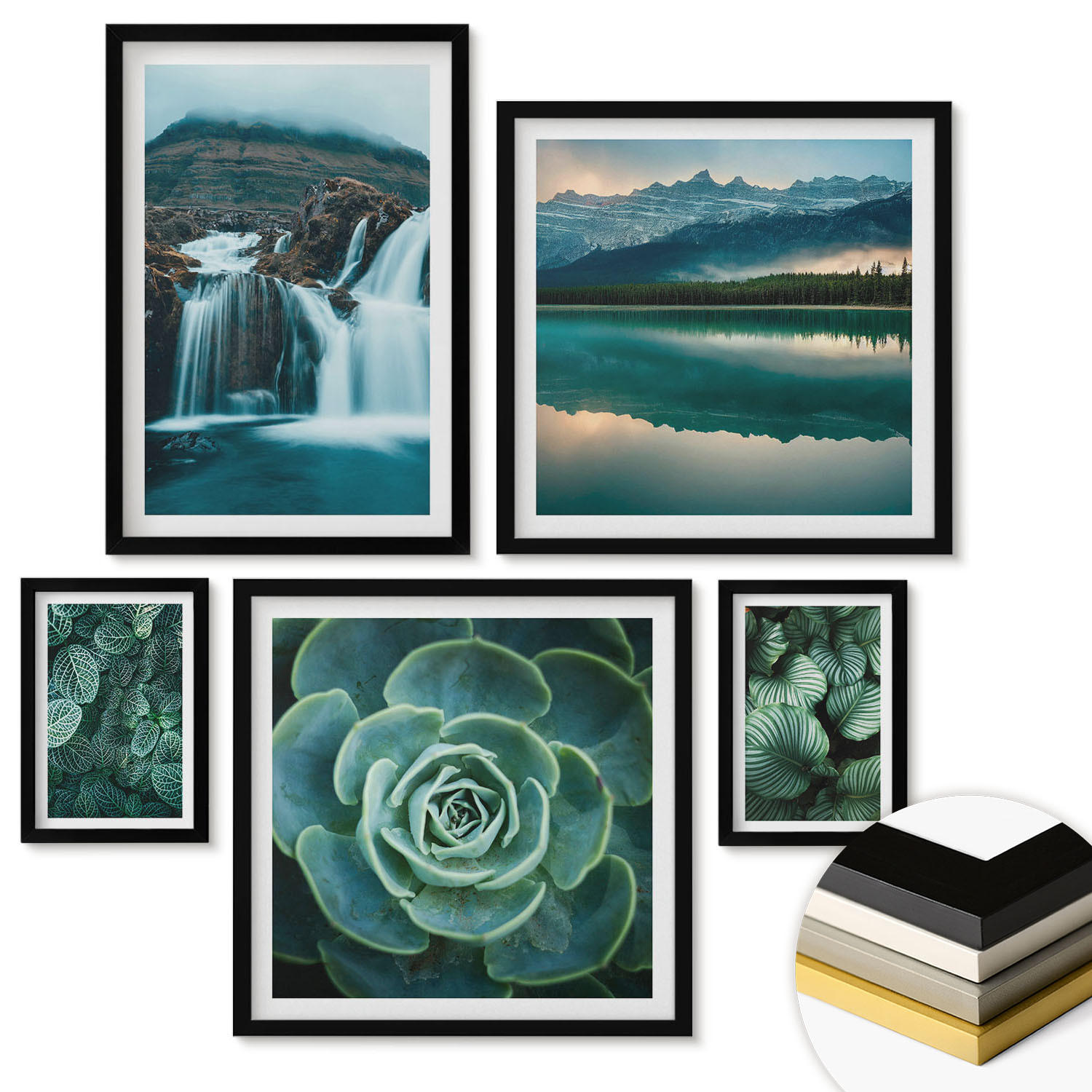 ArtPrintCave Wandbilder Schwarz 40x60 cm