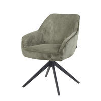 ARMLEHNSTUHL ARVIT - Schwarz/Grün, Textil/Metall (58/87/61cm) - B&D Home