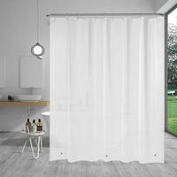 DUSCHVORHANG Transparent PEVA wasserdicht leicht mit Magneten und rostfrei - Weiß, Kunststoff (180/180cm) - MCBOSON