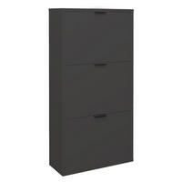SCHUHSCHRANK Erna 61x25x126 Anthrazit matt Lack - Grau, Holzwerkstoff (61/126/25cm) - 58aufmkessel