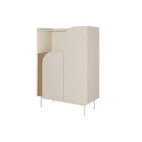HOCHKOMMODE CARLO 05 92/128/42 cm in Macadamia / Frühlingseiche - Kaschmir, Holzwerkstoff (92/128/42cm) - Deine Möbel 24