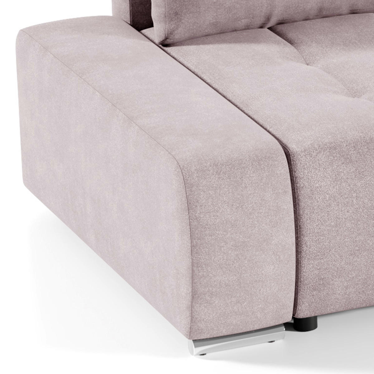 ECKSOFA Jonas 4 Sitzplätze Rose - Pink, Holzwerkstoff (265/185cm) - Petits-meubles