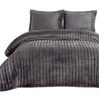 TAGESDECKE 230/260 cm Set 3-teilig mit Kissenbezügen #01 Grau - Grau, Textil (230/260cm) - ROLFNERS