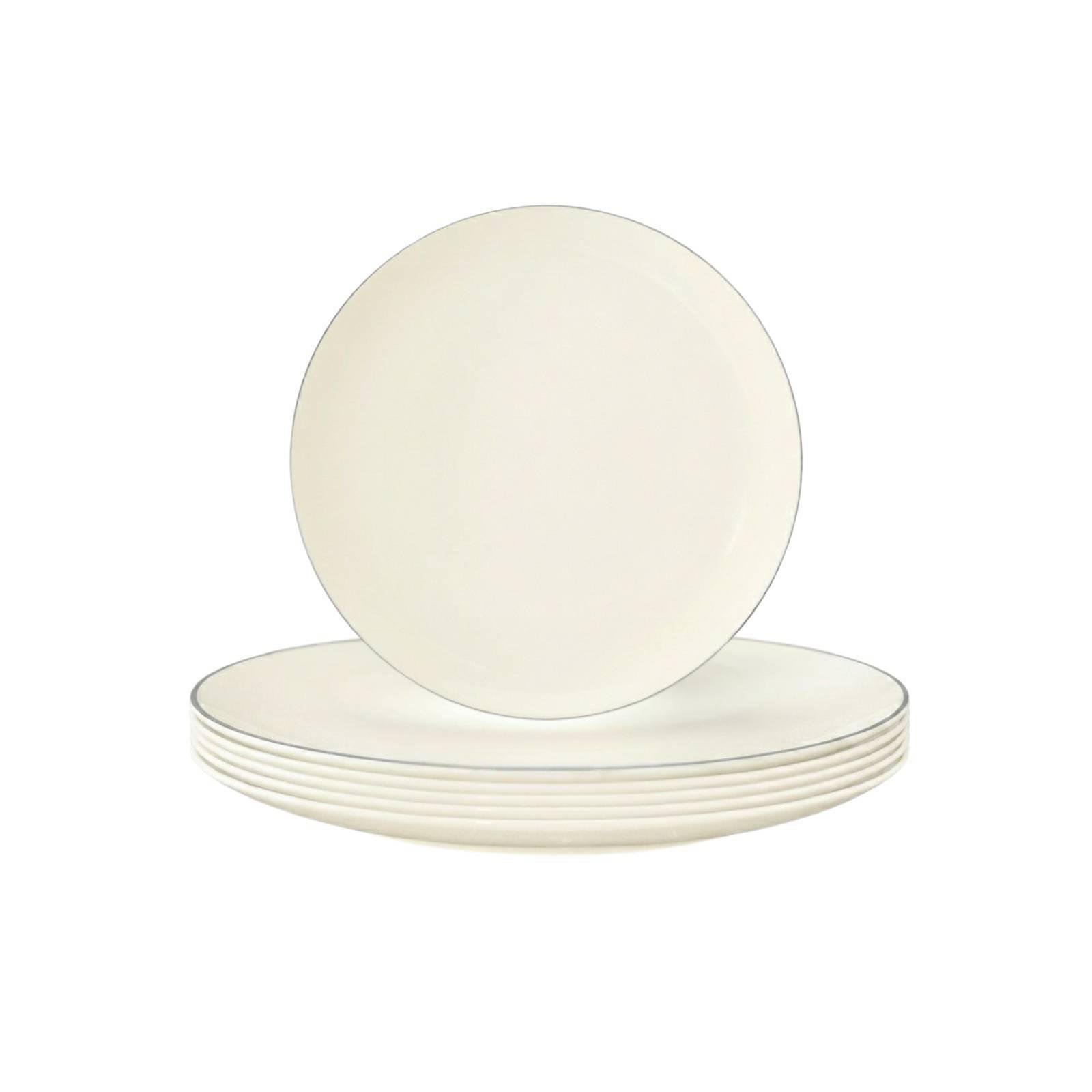 FRÜHSTÜCKSTELLER Savona Fine Diamond creme ø 22,6 cm 6er Set - Creme, Keramik (22.6cm) - Seltmann Weiden