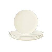 FRÜHSTÜCKSTELLER Savona Fine Diamond creme ø 22,6 cm 6er Set - Creme, Keramik (22.6cm) - Seltmann Weiden