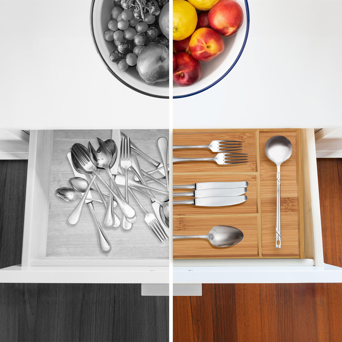 BESTECKKASTEN - Hellbraun, Holz/Holzwerkstoff (26/5/35.5cm) - Relaxdays