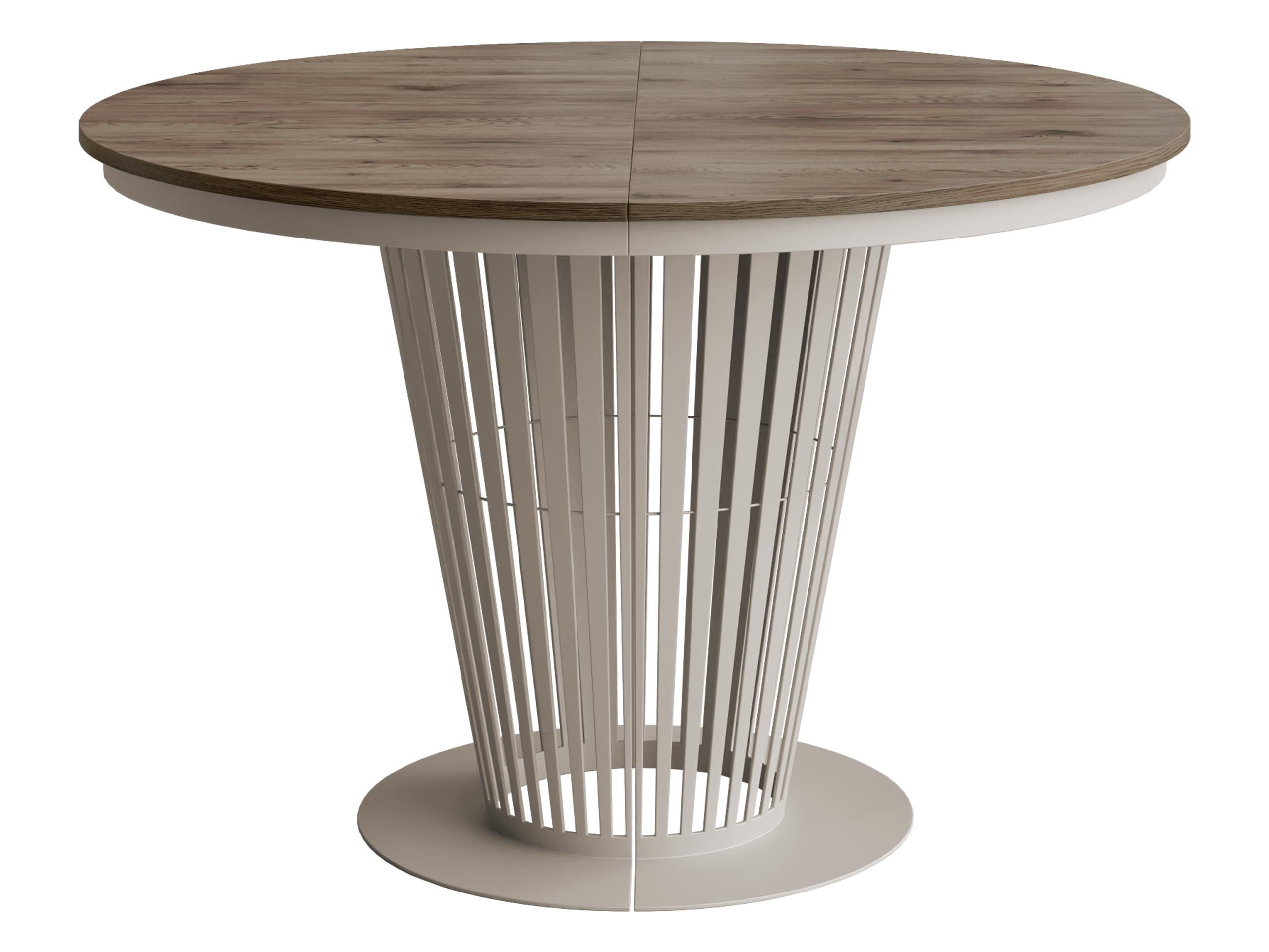ESSTISCH Elantra Cashmere 100 - Kaschmir/Eichefarben, Holzwerkstoff/Metall (100/100/76cm) - MIRJAN24