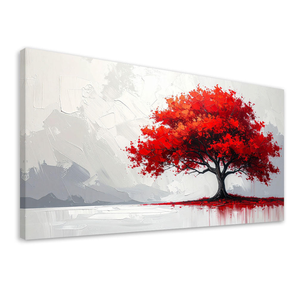 Feeby Leinwandbild Rot 80x40 cm