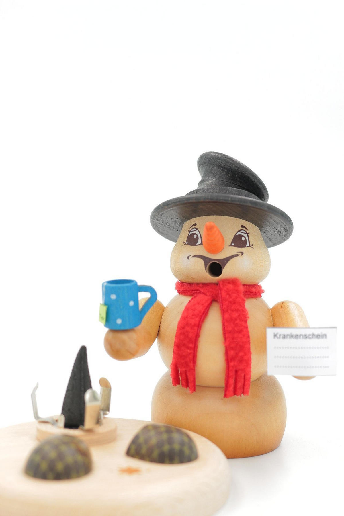 RAUCHFIGUR Scheemann Natur Kranker 13 cm - Multicolor, Holz (10/13/0.1cm)