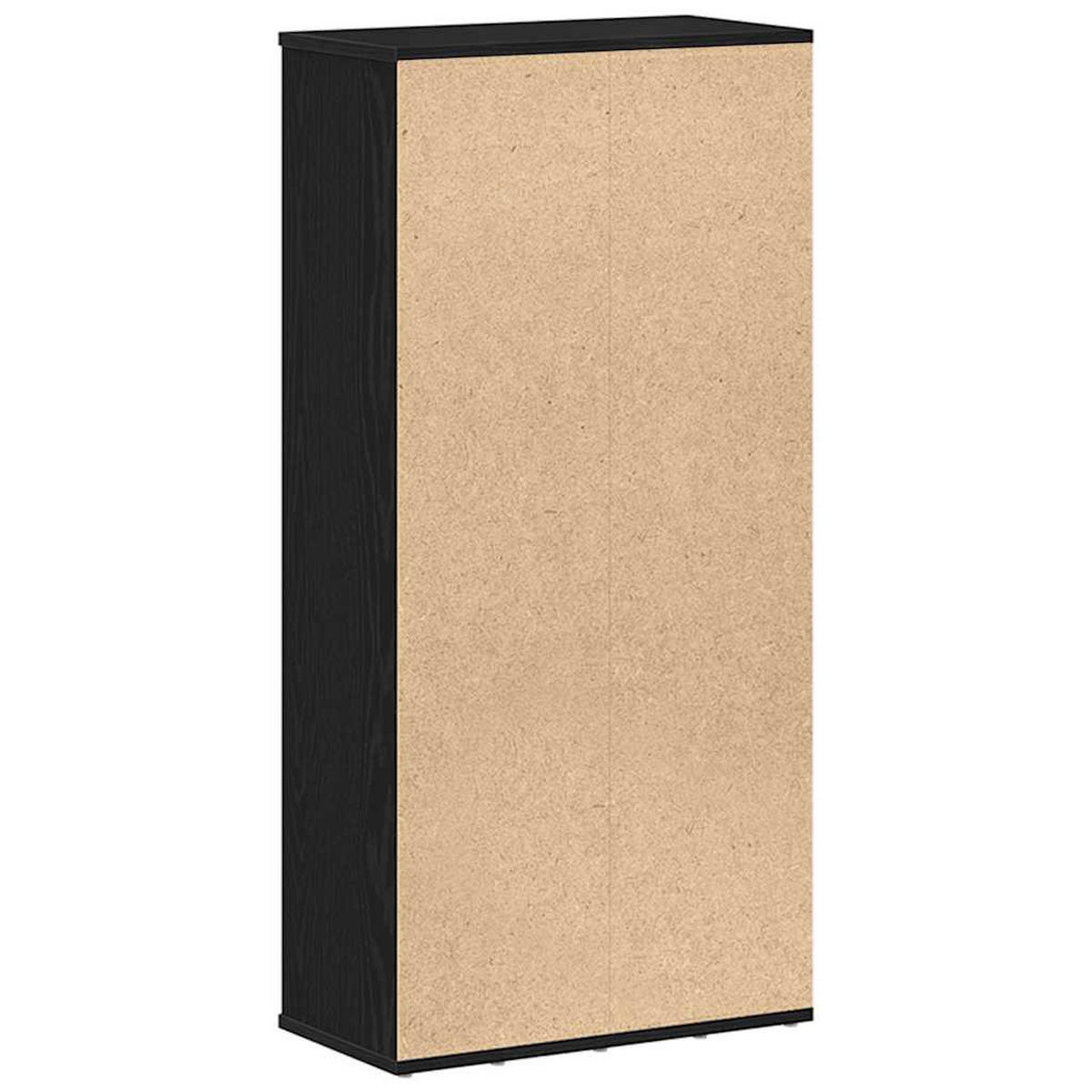 BÜCHERREGAL Schwarz Eichen-Optik 50/25/104 Cm Holzwerkstoff - Schwarz, Holzwerkstoff (25/104/50cm) - vidaXL