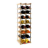 WEINREGAL Vinotega Mod Metal 82,5x22,5x24,5 cm 2x8 Flaschen Massives Kiefernholz Natur - Naturfarben, Holz (22.5/82.5/24.5cm) - PROREGAL