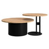COUCHTISCH-SET Monar - Eichefarben/Schwarz, Holzwerkstoff/Metall (58/58/45cm) - MIRJAN24
