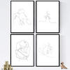 POSTER Set mit 4 Paare und Liebe A3 Rahmenlos - Klar, Papier (29.7/3cm) - Nacnic
