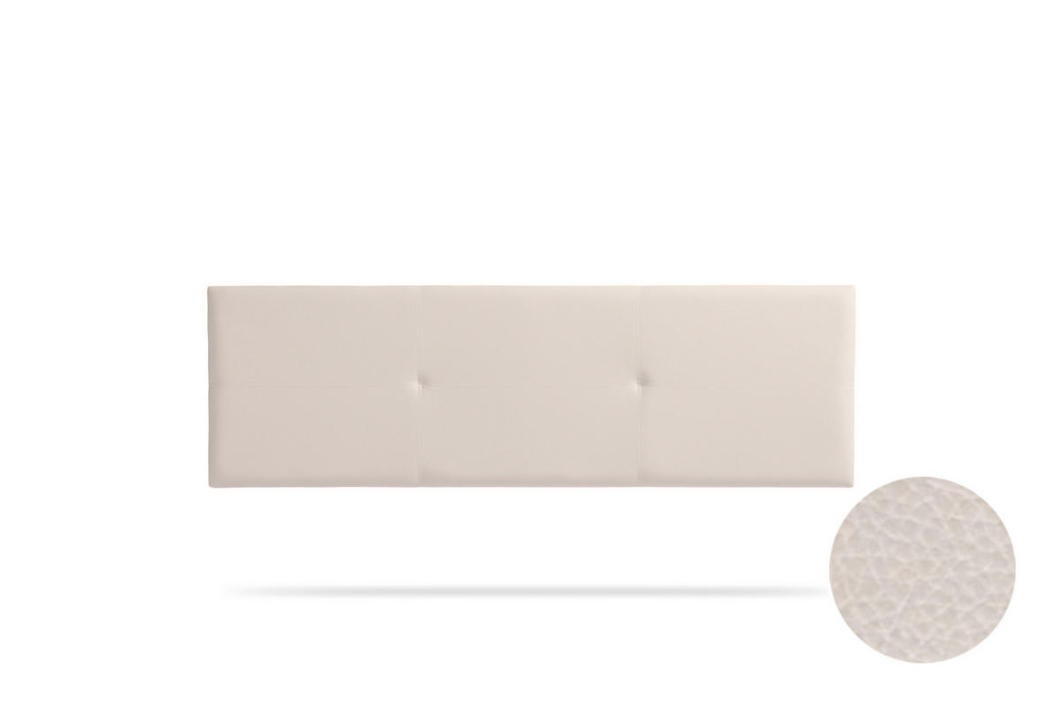 KOPFTEIL gepolstert ALMA Kunstleder 130x50x5 cm - Beige - Moonia - Beige, Holz (130/5/50cm)