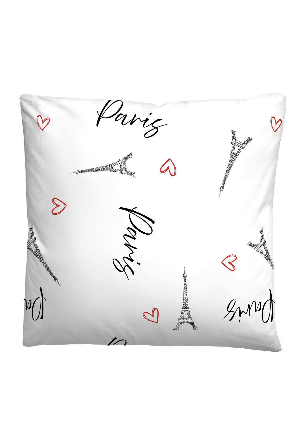 BETTWÄSCHE-GARNITUR Renforcé Paris grau, 135x200 cm + 80x80 cm - Grau, Textil (135/200cm) - Castell
