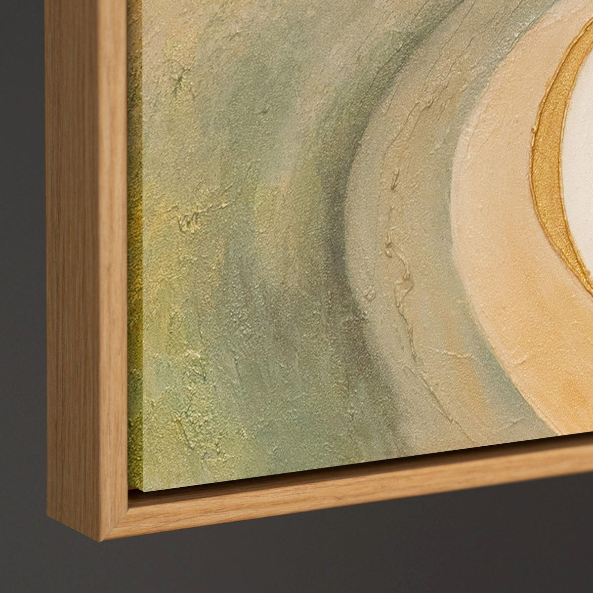 GEMÄLDE Echo des Windes Schattenfugenrahmen Eichefarben 120x80 cm - Eichefarben, Holz (120/80cm) - YS-art gallery