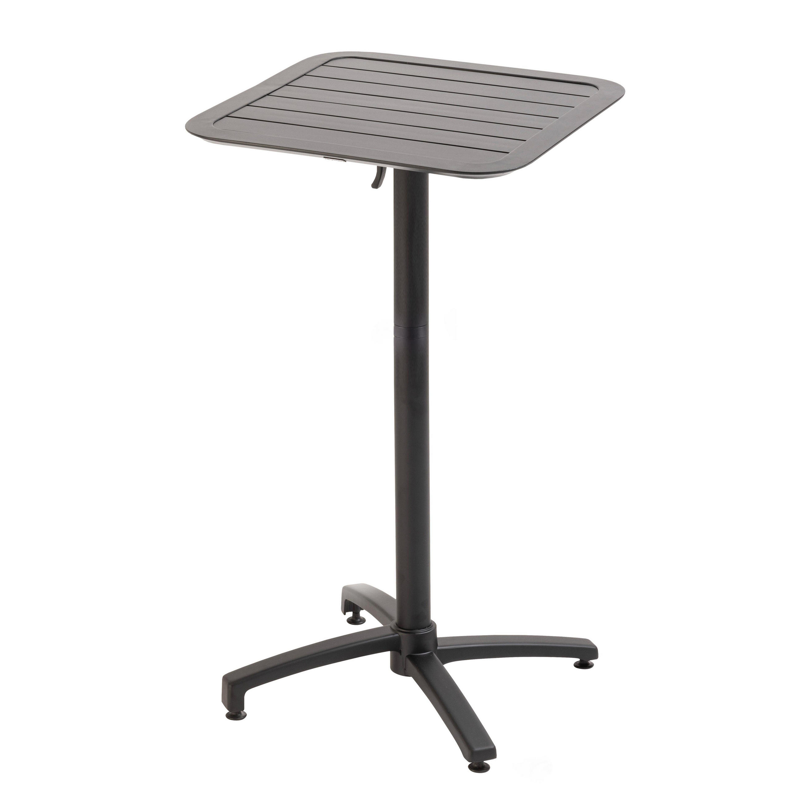 HOCHTISCH 60 x 60 cm, Schwarz - Schwarz, Metall (60/60/108cm) - Oviala