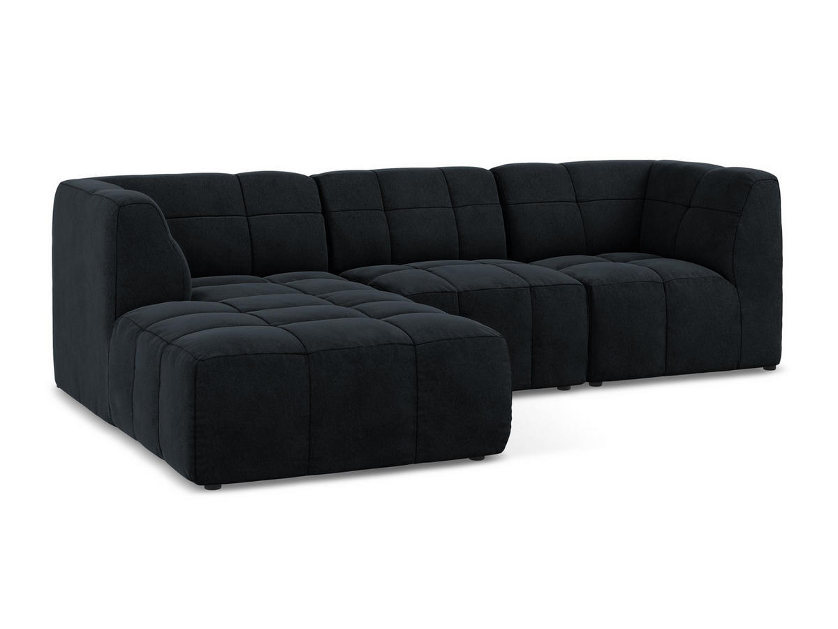 SOFAELEMENT Rechts Bouclé Stoff Schwarz - Schwarz, Holzwerkstoff/Kunststoff (101/77/175cm) - Makamii