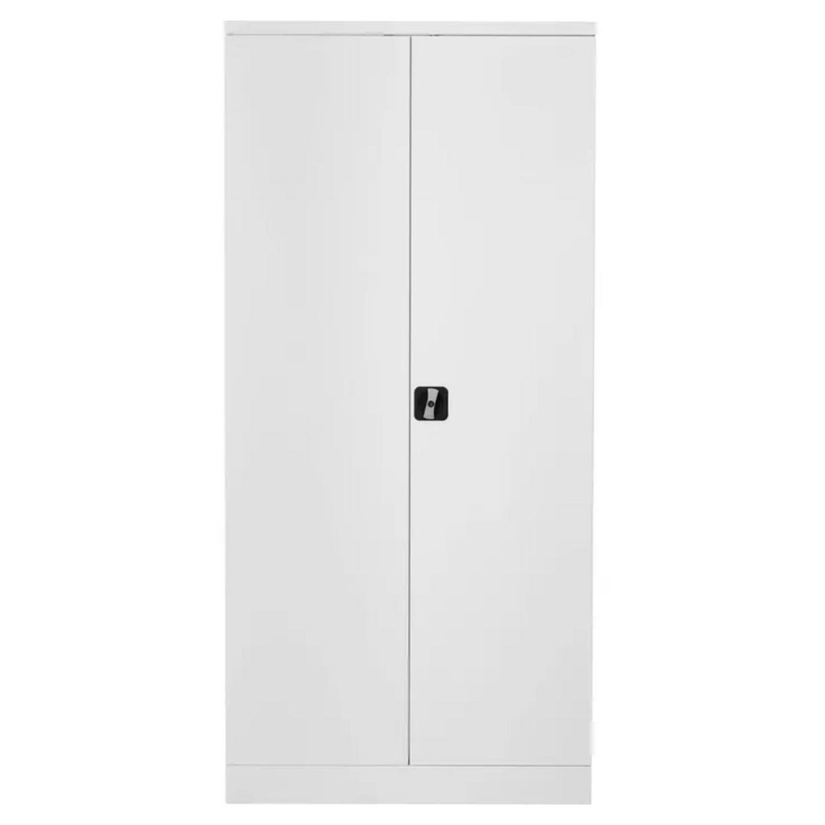 STAHLSCHRANK Bee mit 4 lackierten Fachböden 195x92x60 cm Korpusfarbe Verkehrsweiß Frontfarbe Verkehrsweiß - Weiß, Metall (92/195/60cm)
