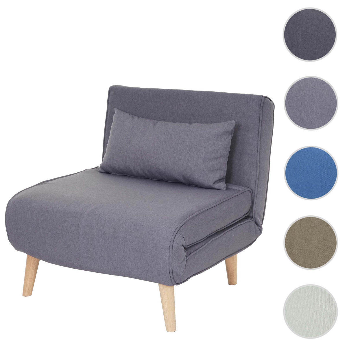 SCHLAFSESSEL Hellgrau - Hellgrau, Textil (75/77/70cm) - MCW