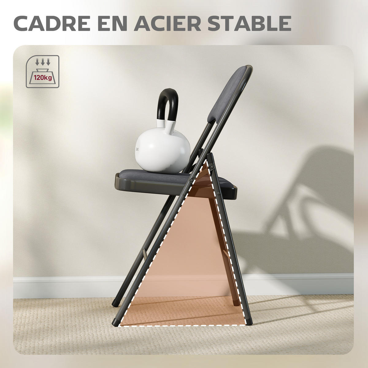 KLAPPSESSEL Grau 4 Stück - Grau, Naturmaterialien (45/78/46cm) - GiPP