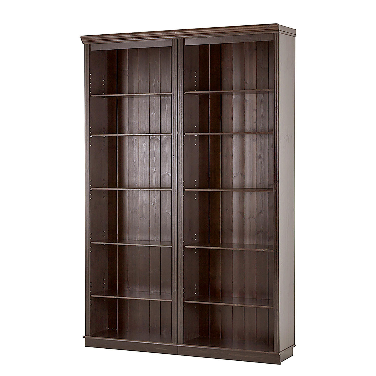 REGALWAND - Kiefer massiv, Typ A - Braun, Holz (148/223/37cm) - home24