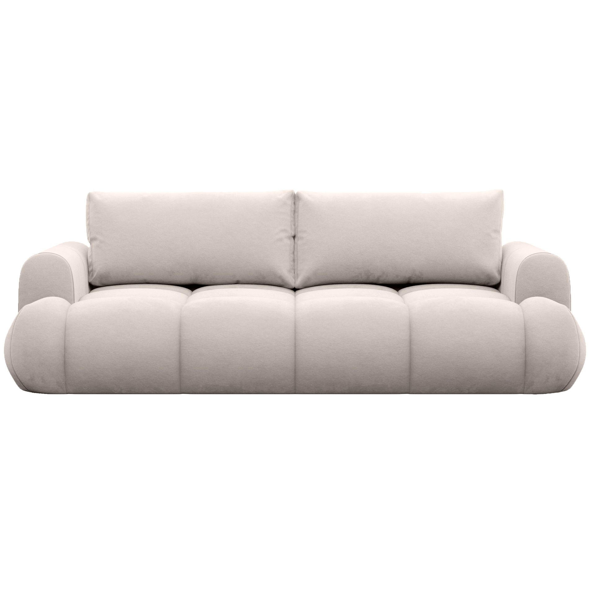 3-SITZER SOFA Ombo Doce Greige wasserabweisender Samt - Taupe/Schwarz, Kunststoff/Textil (250/92/110cm) - Selsey