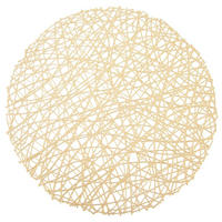 TISCHUNTERLAGE RUND, Kunststoff, gold, Ø 39 cm - Goldfarben, Holz (39cm) - Orion 
