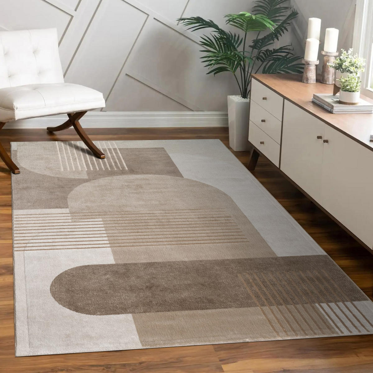 KURZFLORTEPPICH 160/230 cm Tuana 221 - Beige, Kunststoff (160/230cm) - Paco Home