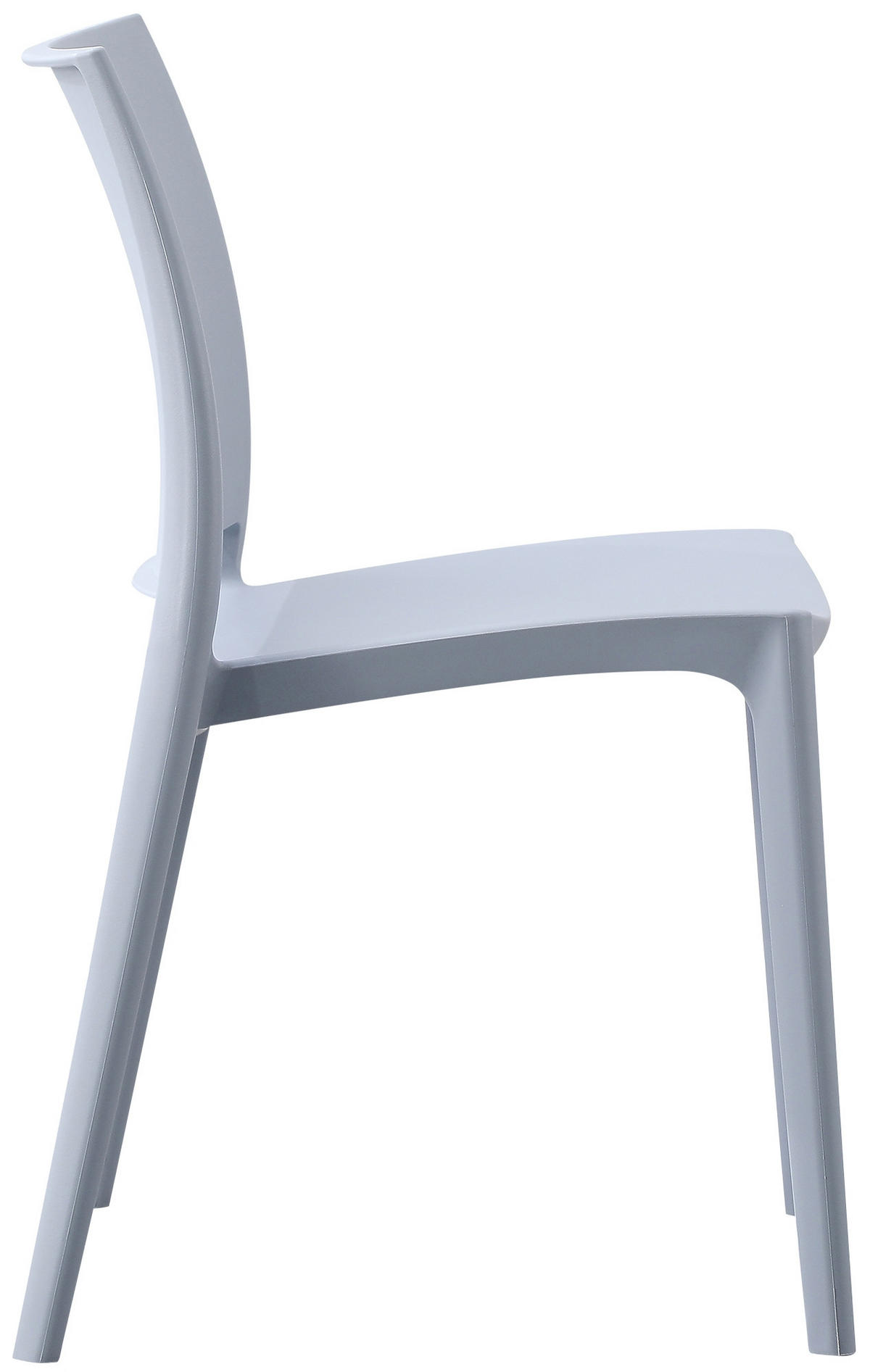 GARTENSTUHL Kunststoff Hellgrau - Hellgrau, Kunststoff (42/81/49cm) - CLP