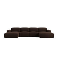 ECKSOFA Cursal U-Form, Stoff Poso, Braun - Braun, Holz (364/166cm) - Kaiser Möbel