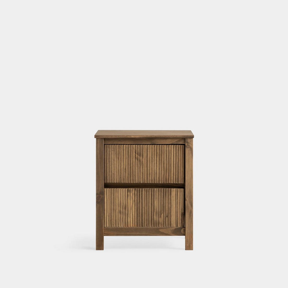 NACHTTISCH 2 SCHUBLADEN Hanne Natürlich 50 cm x 58 cm - Naturfarben, Holz (50/58/39cm) - Klast Home