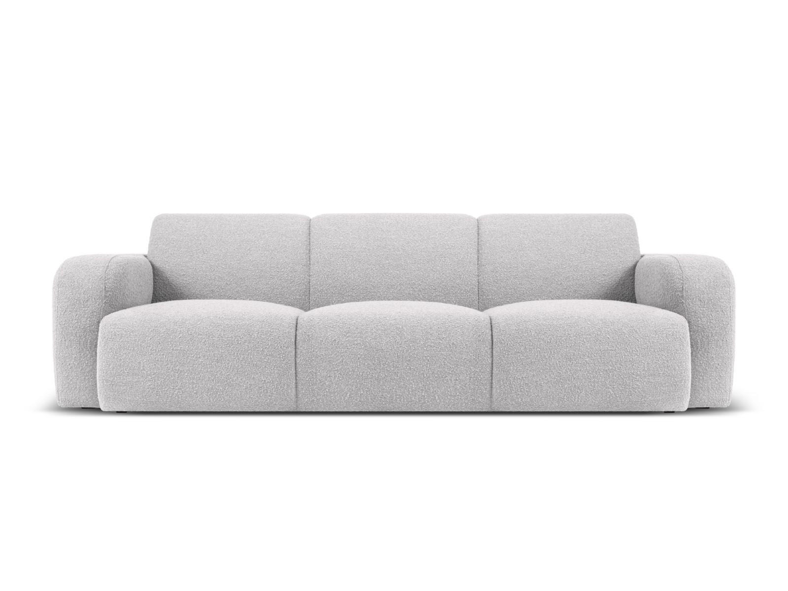 SOFA Molino aus Boucle hellgrau 3 Sitzplätze - Hellgrau, Textil (95/72/235cm) - Micadoni