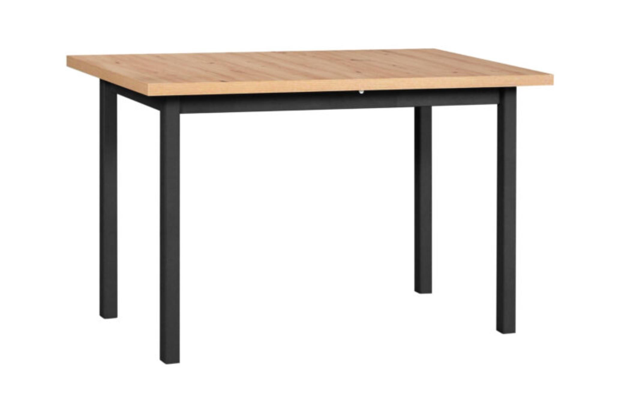 Bettso Tisch Eiche Artisan, Schwarz 70x76x120 cm