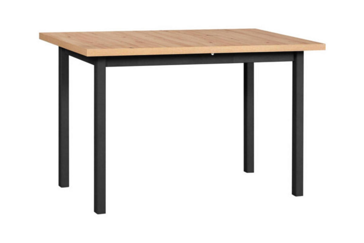 TISCH Max X Artisan Eiche, Klapptisch mit Schwarz Beine - Schwarz/Eiche Artisan, Holz/Holzwerkstoff (120/70/76cm) - Bettso