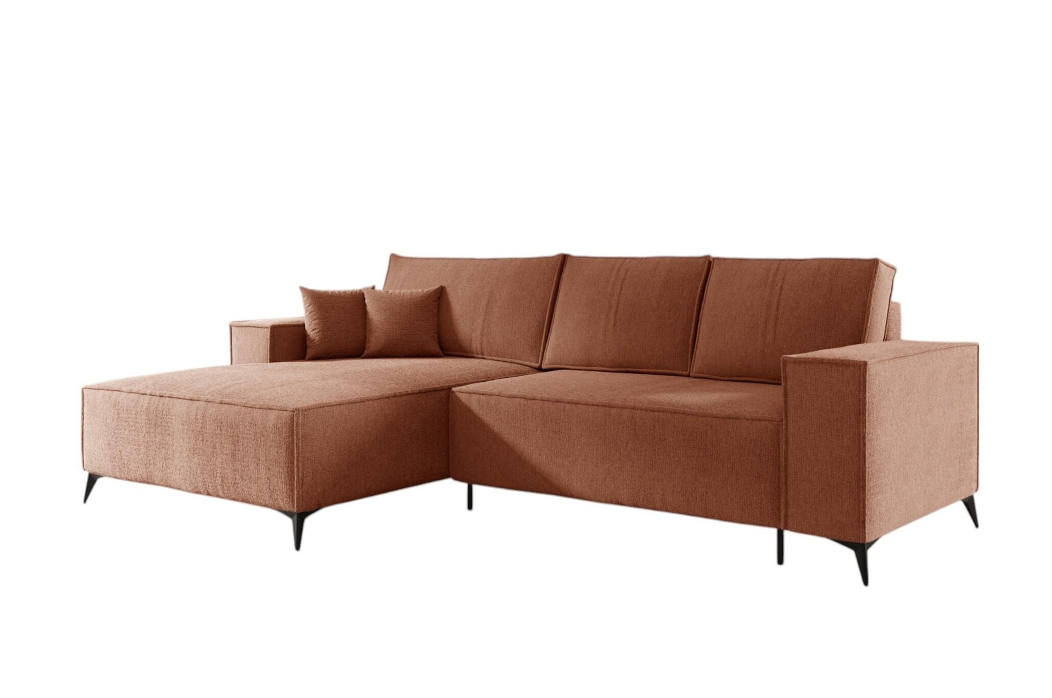 ECKSOFA Fiore - Altrosa, Holzwerkstoff/Textil (294/185cm) - Fun Möbel