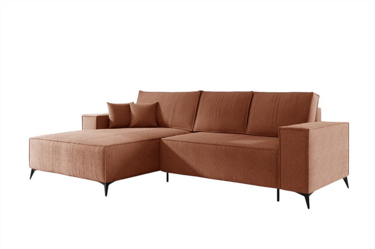 ECKSOFA Fiore - Altrosa, Holzwerkstoff/Textil (294/185cm) - Fun Möbel