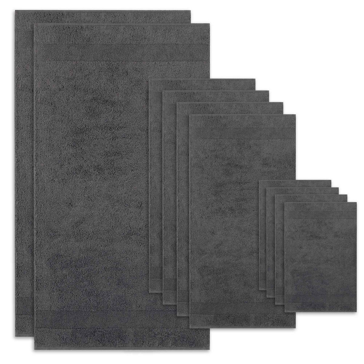 HANDTUCH Unisex One Grau Baumwolle 10er Pack - Dunkelgrau, Textil (60/120cm) - Villeroy & Boch