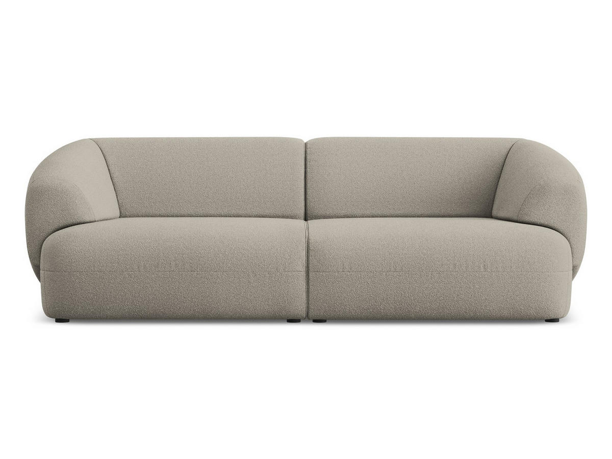 4-SITZER-SOFA Bouclé Stoff Beige - Beige/Schwarz, Kunststoff/Textil (232/81/98cm) - Makamii