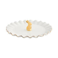 SERVIERTELLER Wonderland - Weiß, Stein (25/10/25cm) - home&you