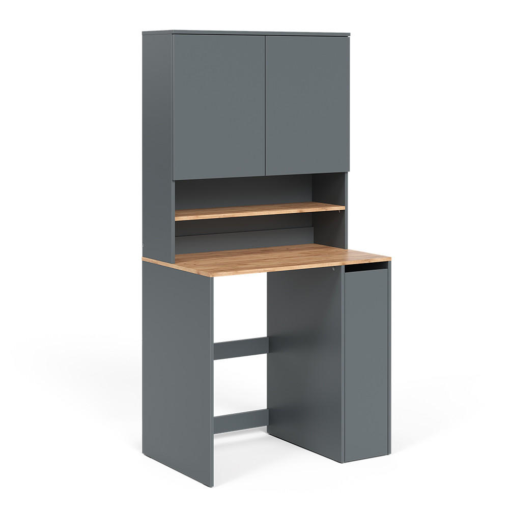 WASCHMASCHINENSCHRANK Viktor Anthrazit/Goldkraft Eiche 93.6 x 88.2 cm 2 Teile mit Regal - Honigeiche/Anthrazit, Holzwerkstoff (93.6/88.2/60.3cm) - Vicco