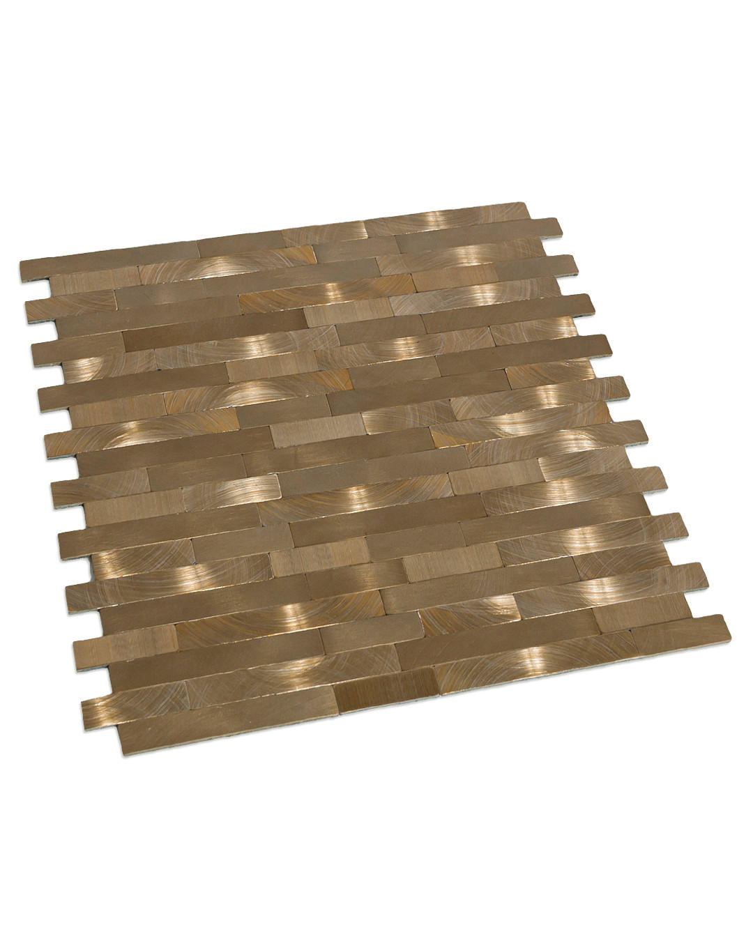 FLIESENAUFKLEBER 1 Stück 29,7 x 29,2 cm Selbstklebende Fliesen - Cocco Bronzo - Goldfarben/Braun, Kunststoff (29.2/0.4/29.7cm) - Mazovia