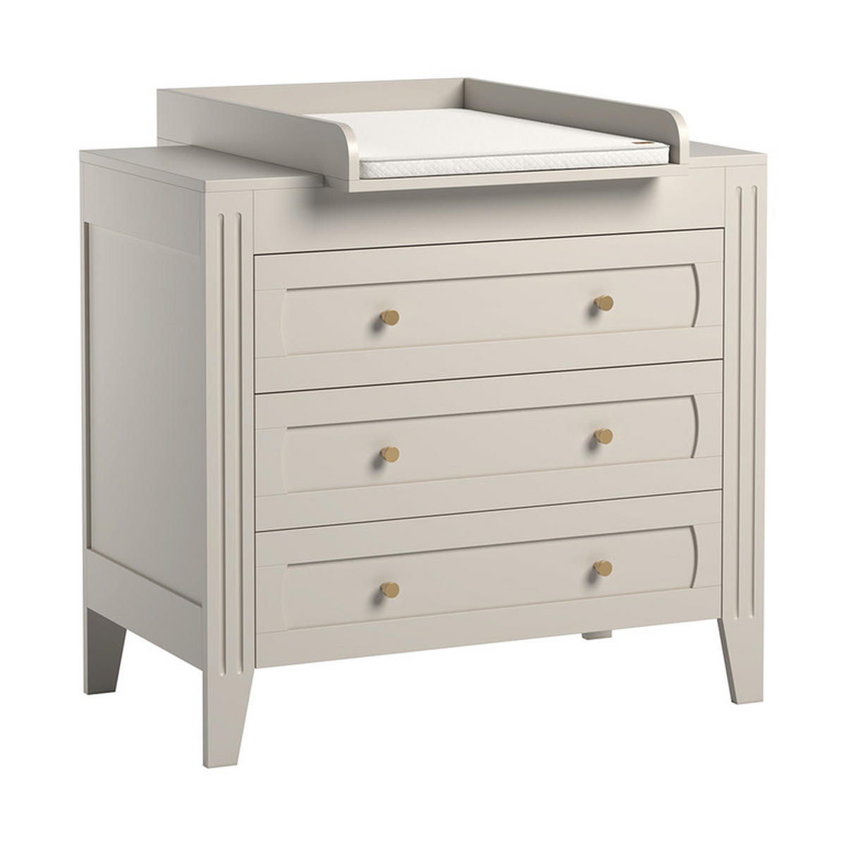 BABYZIMMER 3-teilig Milenne Beige - Beige, Holz (144/80/75cm) - Petits-meubles