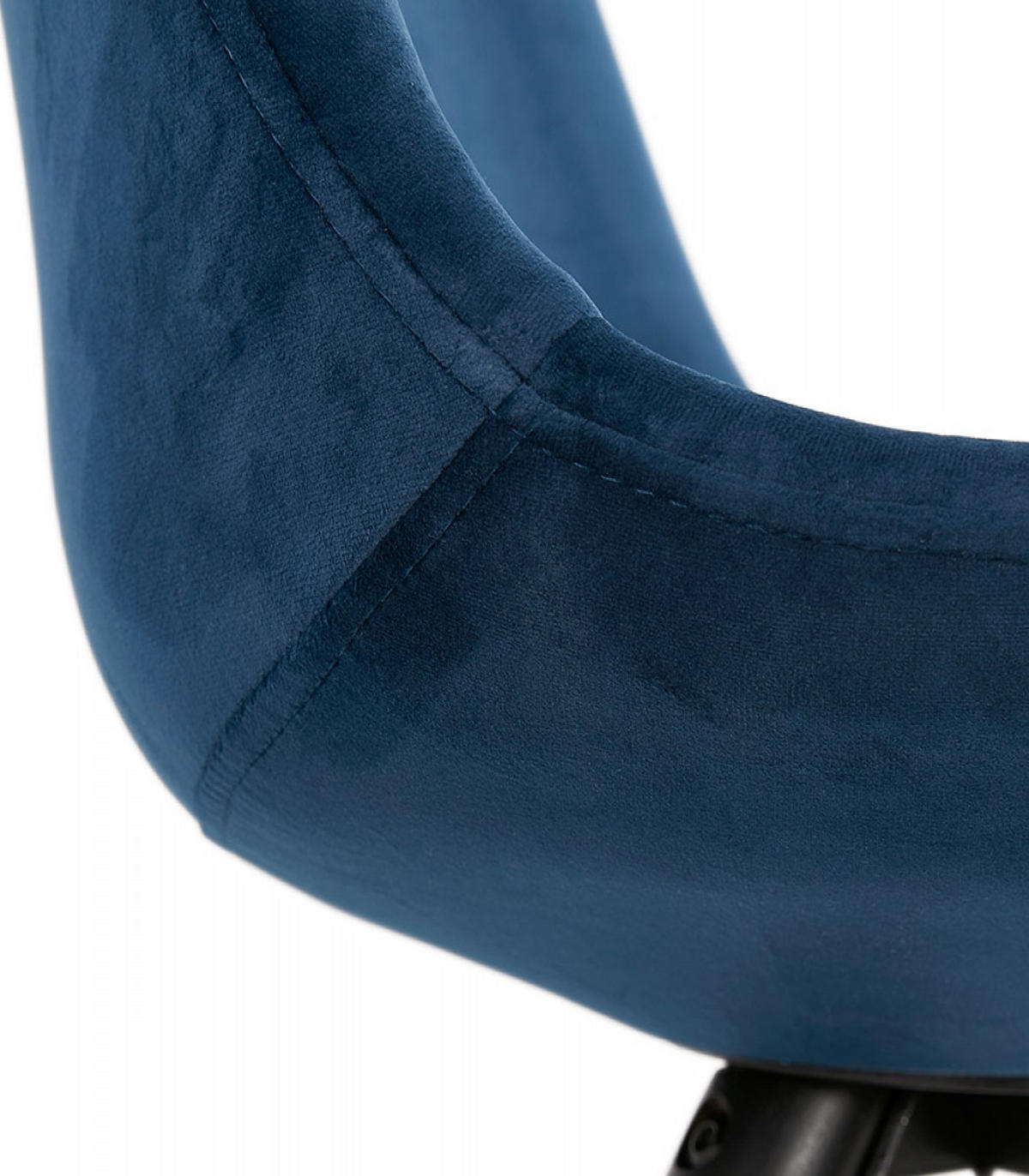 STUHL Stoffbezug Holzgestell mit Goldakzenten, Blau 48x56x83 cm - Blau/Schwarz, Holz/Buchenholz (48/83/56cm) - KADIMA DESIGN